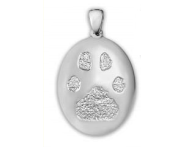 Custom Paw Print Charm - Sterling Silver Image